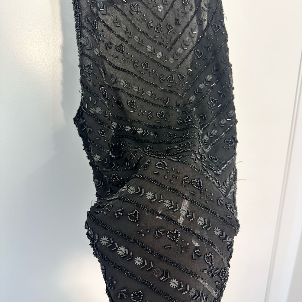 Anthro backless sequin tank